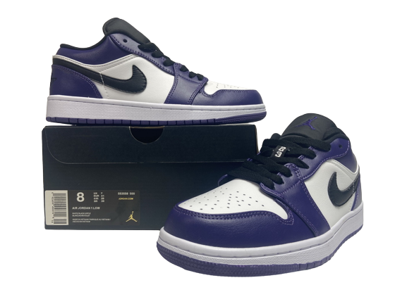 Jordan 1 Low Court Purple White 553558-500