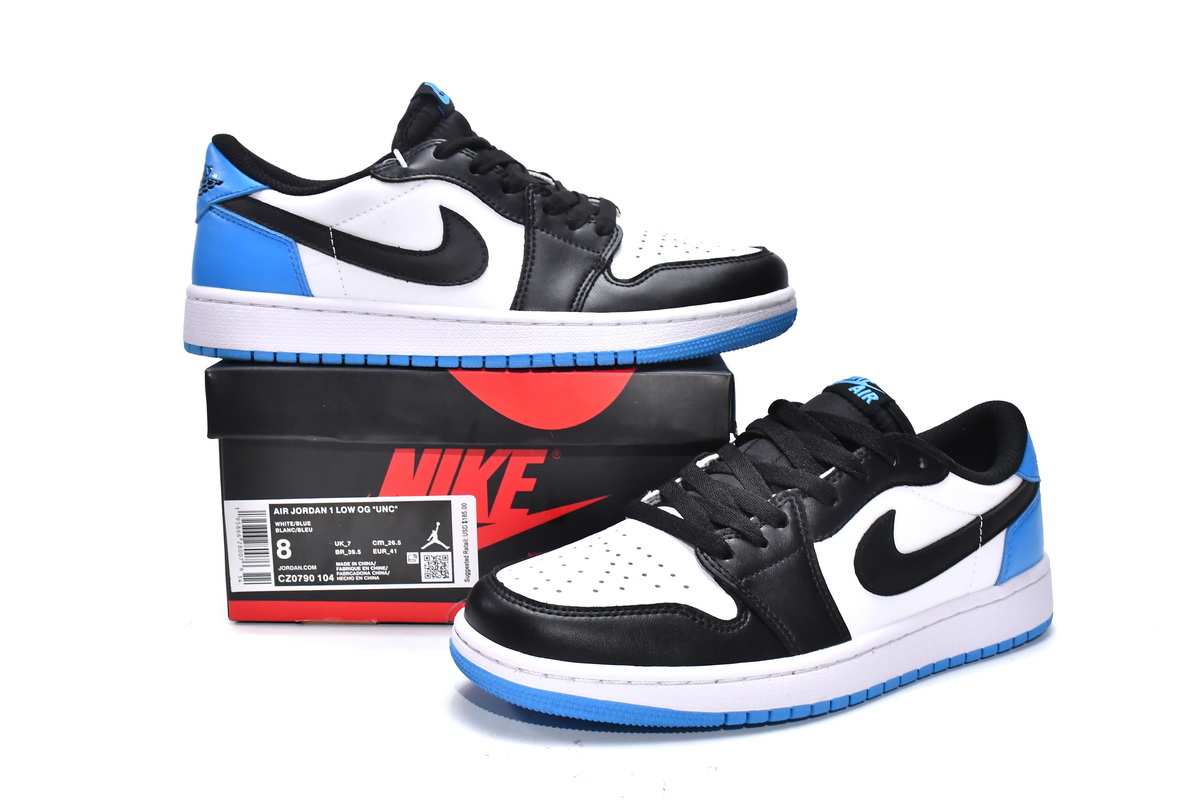 Jordan 1 Retro Low OG Black Dark Powder Blue CZ0790-104