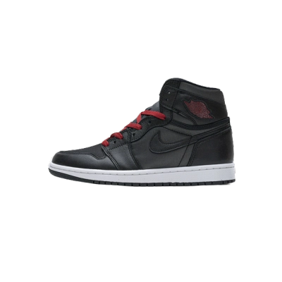 Jordan 1 Retro High Black Satin Gym Red 555088-060
