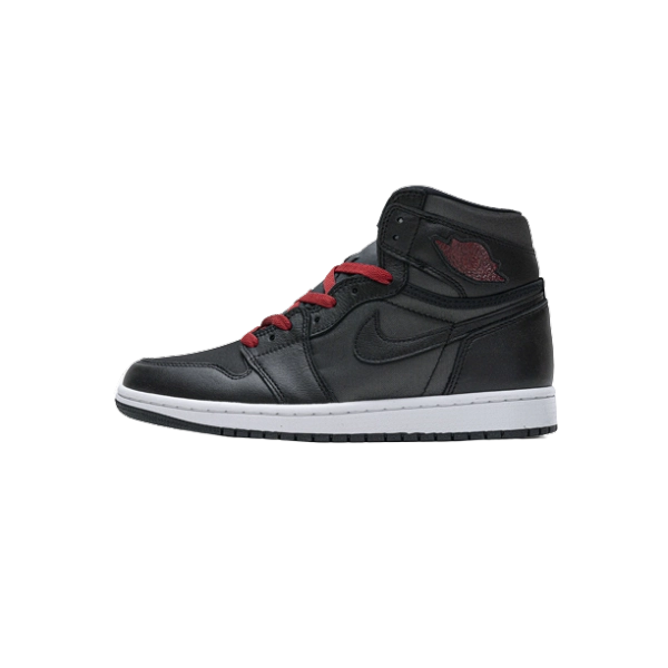 Jordan 1 Retro High Black Satin Gym Red 555088-060