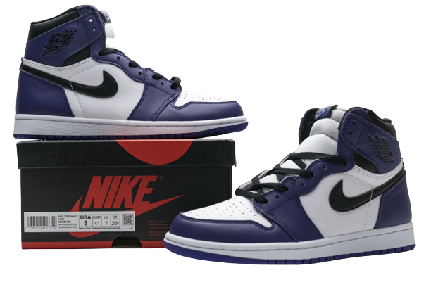 Jordan 1 Retro High Court Purple White 555088-500
