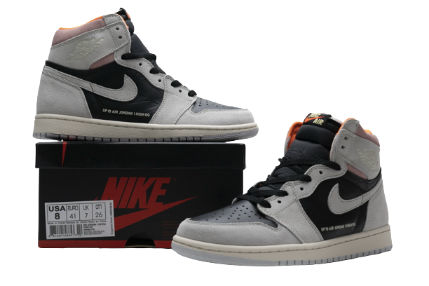 Jordan 1 Retro High Neutral Grey Hyper Crimson 555088-018