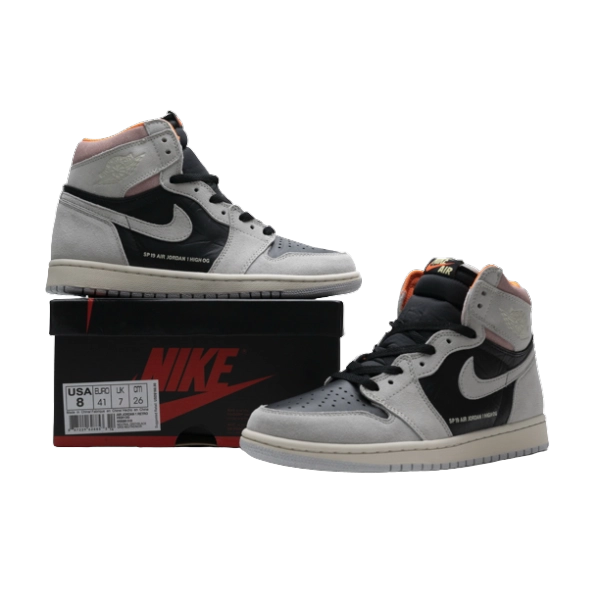 Jordan 1 Retro High Neutral Grey Hyper Crimson 555088-018