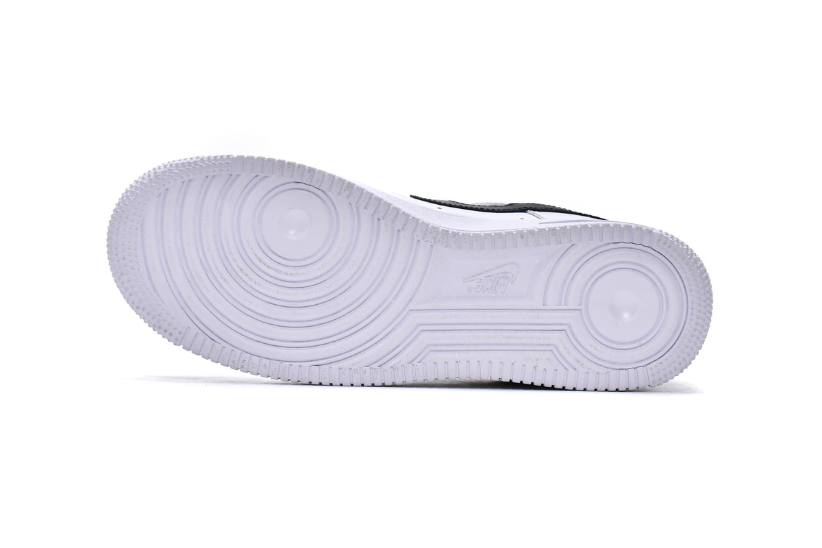 Nike Air Force 1 Low '07 Essential White Black Gold Mini Swoosh CZ0270-102