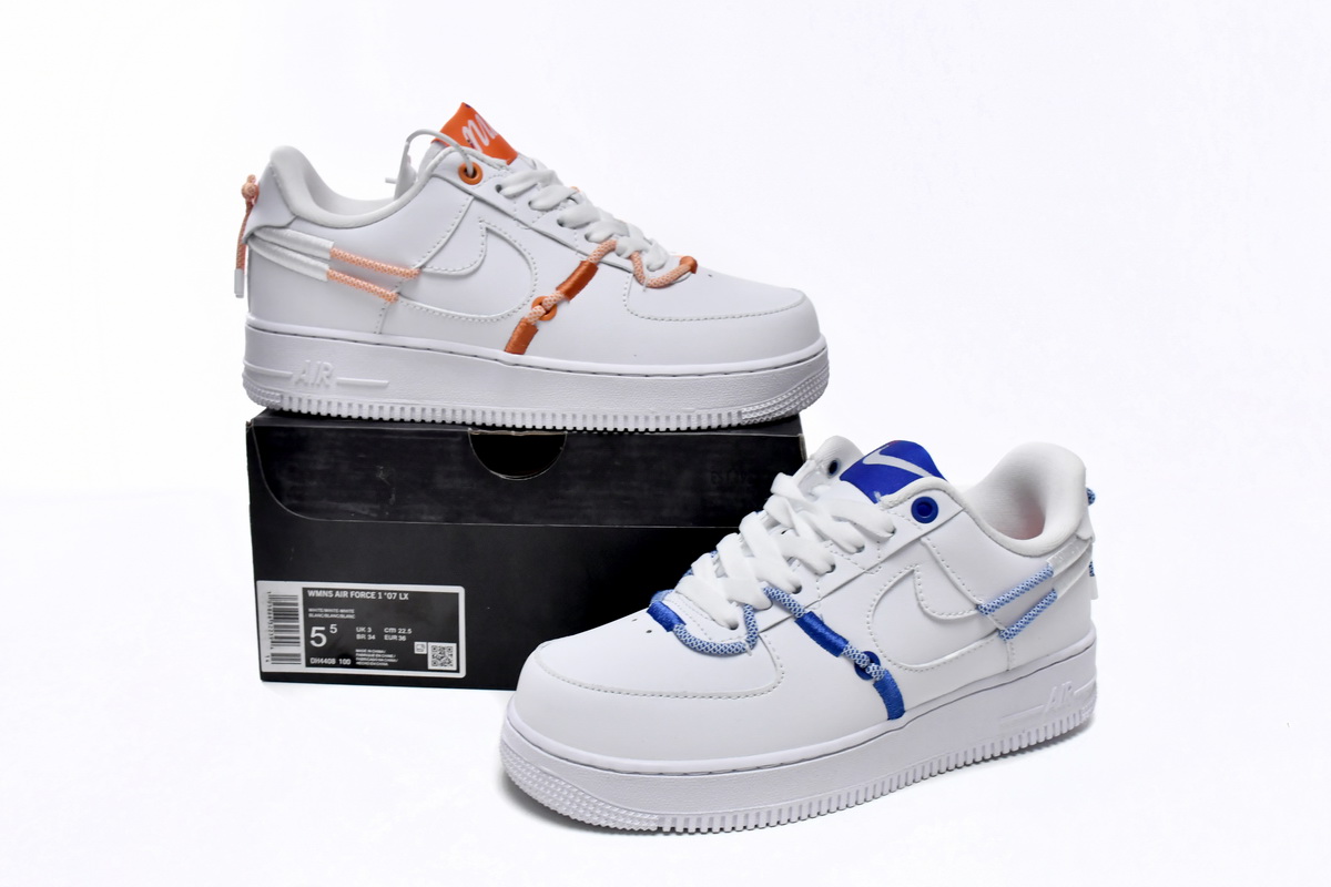 Nike Air Force 1 Low '07 LX White Orange Blue DH4408-100