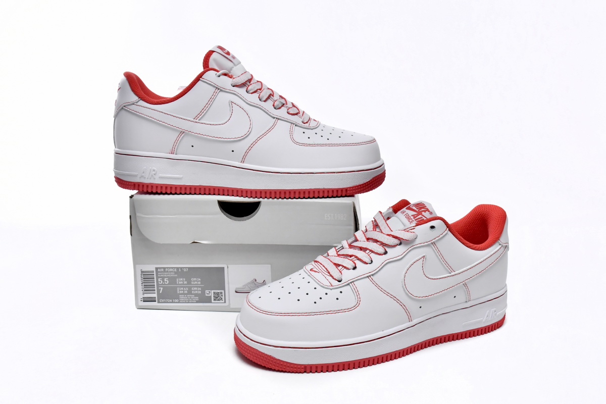 Nike Air Force 1 Low '07 White University Red CV1724-100
