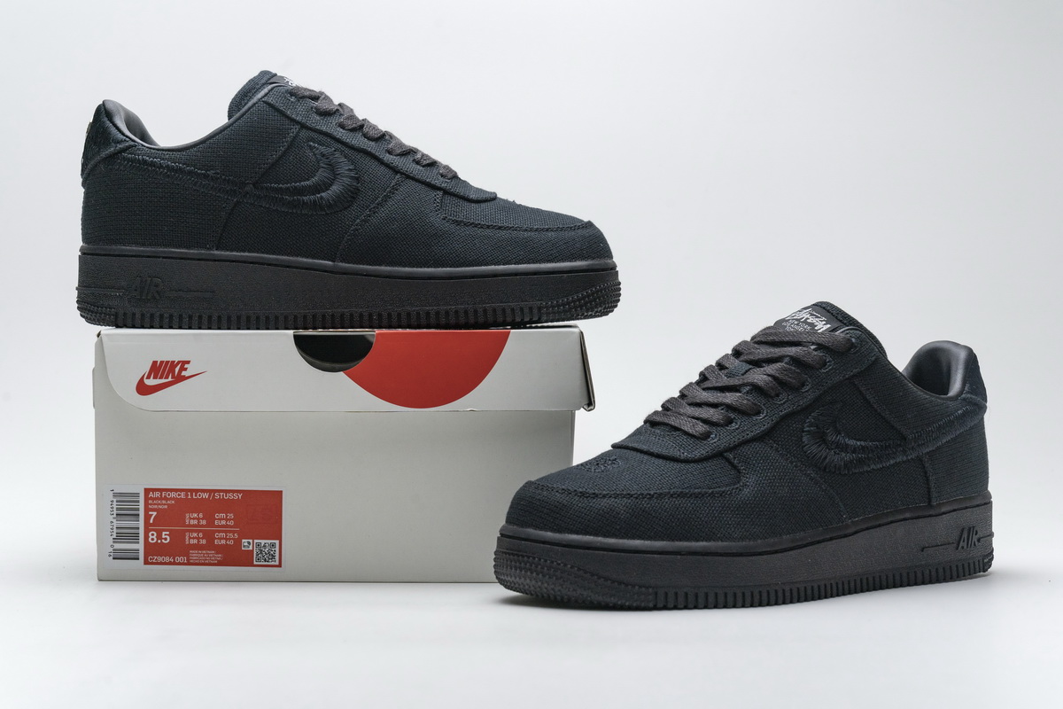Nike Air Force 1 Low Stussy Black CZ9084-001