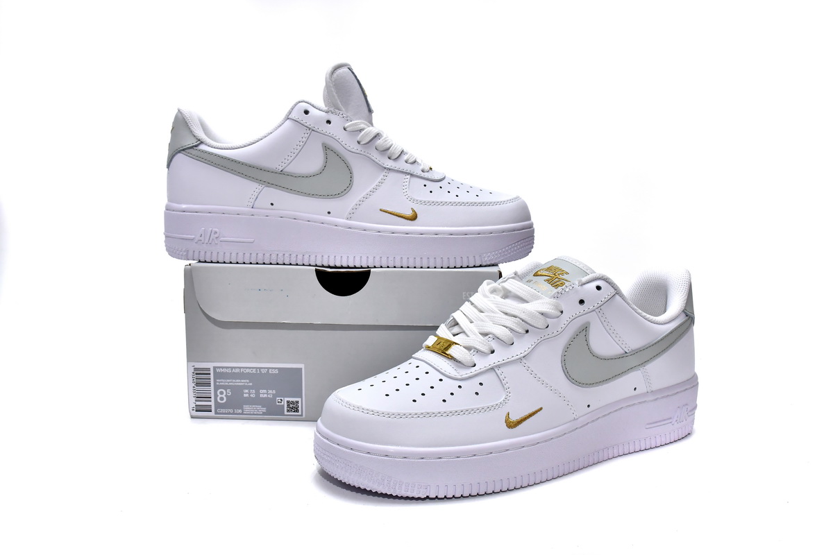 Nike Air Force 1 Low White Grey Gold CZ0270-106