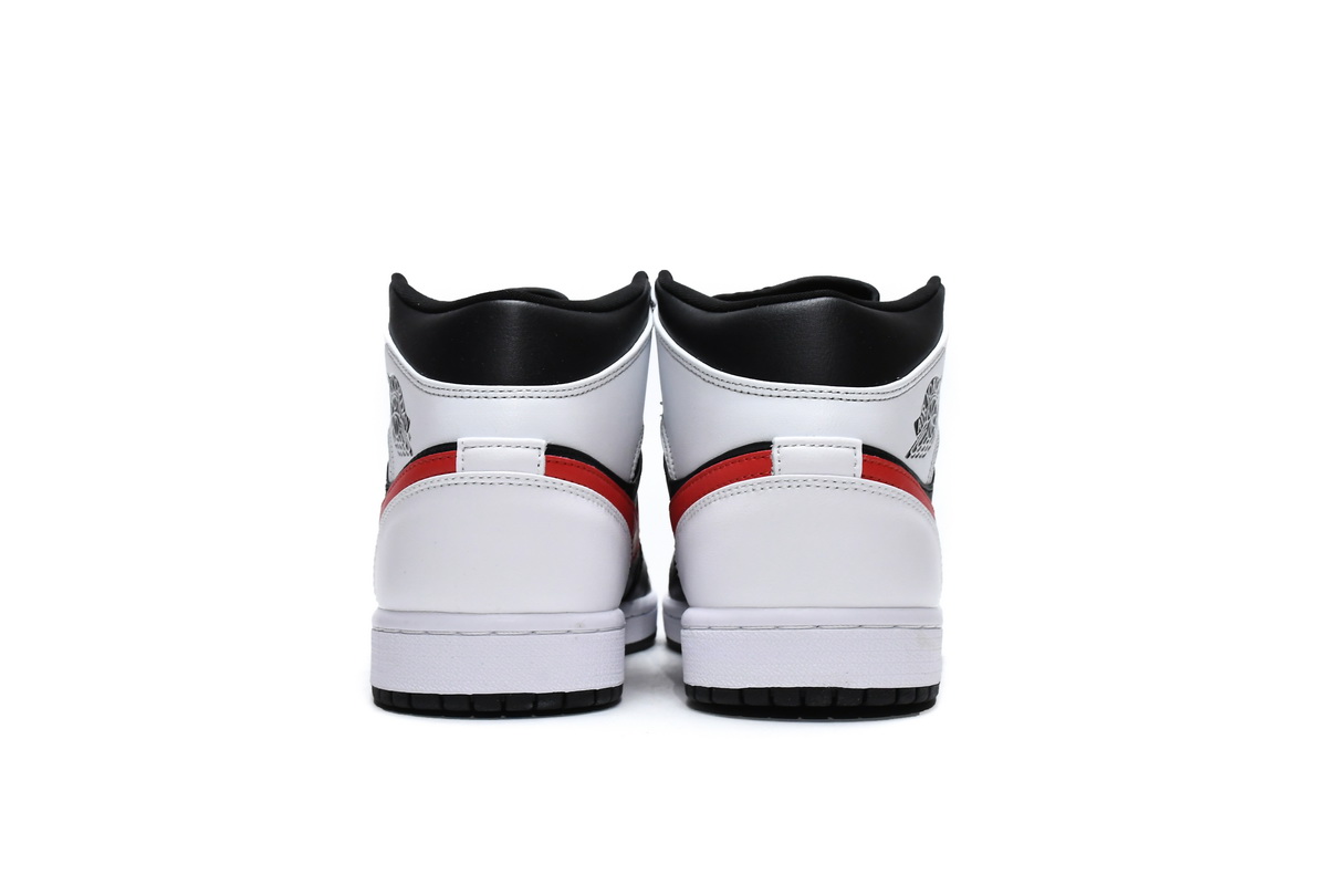 Jordan 1 Mid Black Chile Red White 554724-075