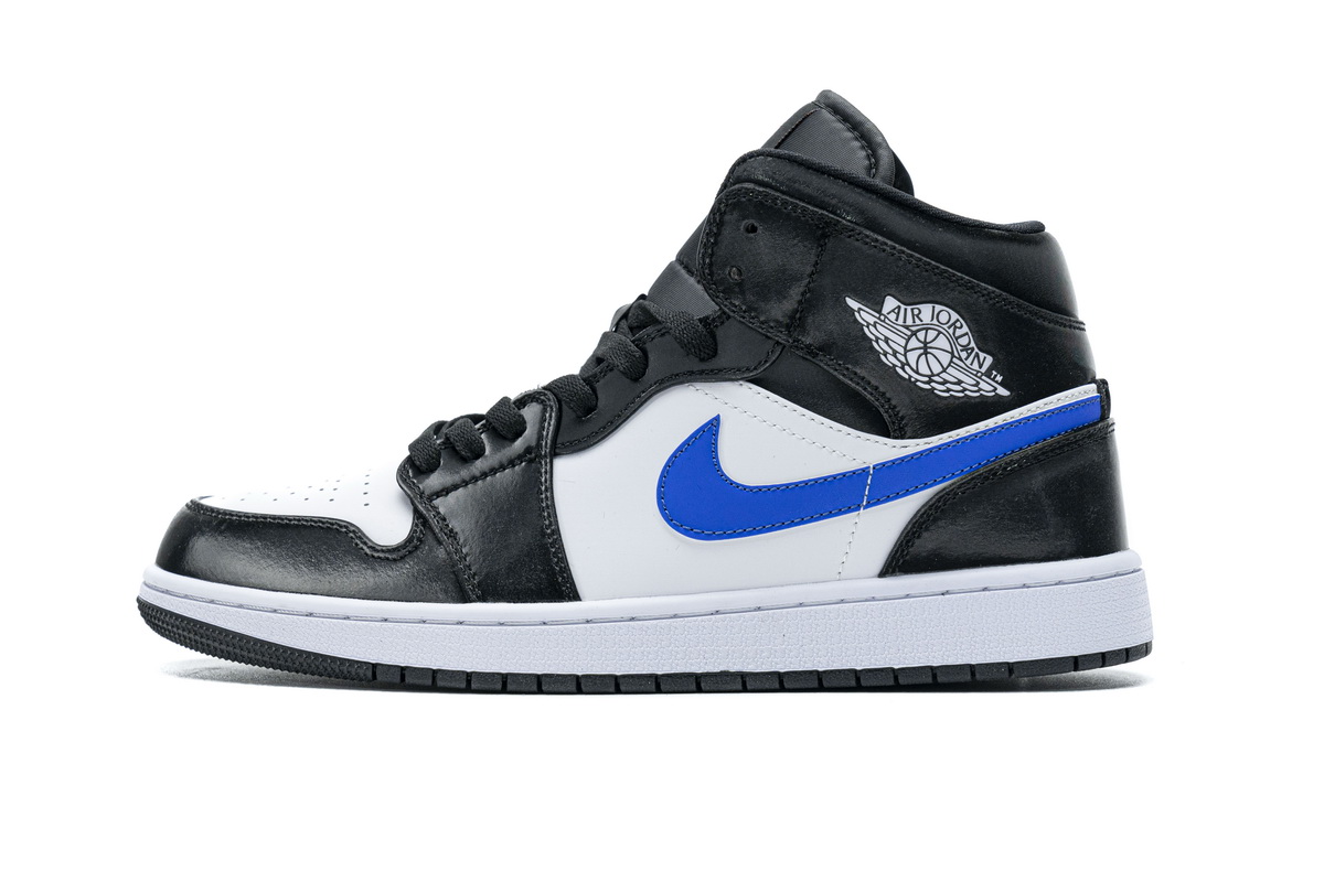 Jordan 1 Mid Black Racer Blue White 554724-084