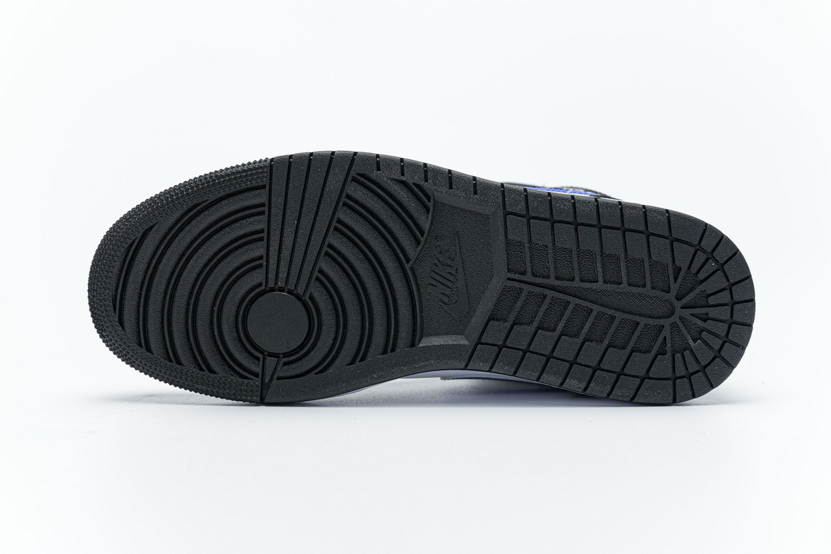 Jordan 1 Mid Black Racer Blue White 554724-084