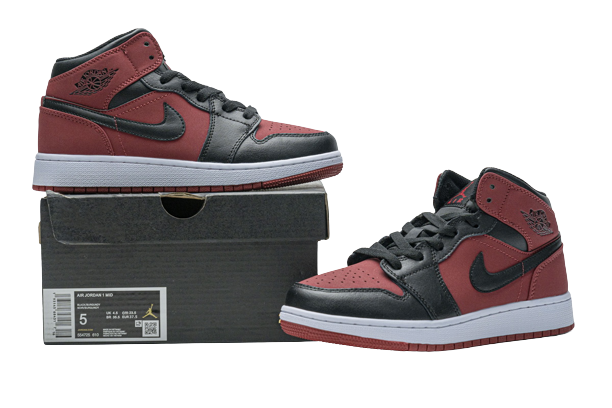 Jordan 1 Mid Gym Red Black  554725-610