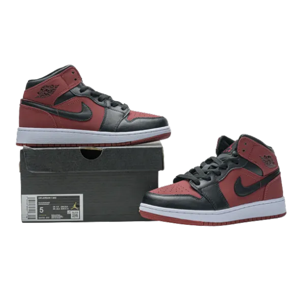 Jordan 1 Mid Gym Red Black  554725-610