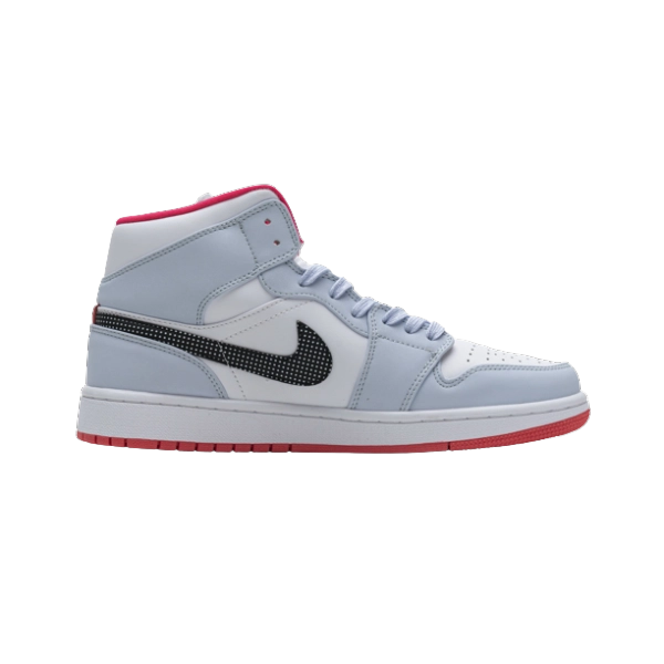 Jordan 1 Mid Half Blue Polka Dot Swoosh  555112-400