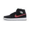 Jordan 1 Mid Multi-Color Swoosh Black 554725-065