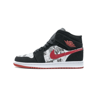 Jordan 1 Mid Newspaper Air Times 852542-061