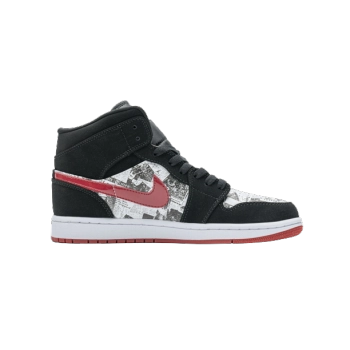 Jordan 1 Mid Newspaper Air Times 852542-061