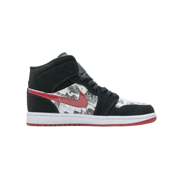 Jordan 1 Mid Newspaper Air Times 852542-061