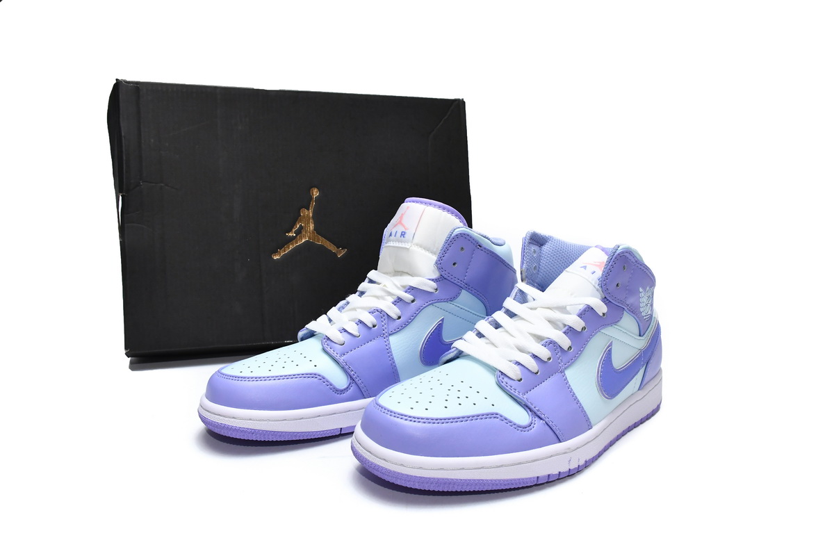 Jordan 1 Mid Purple Aqua 554724-500