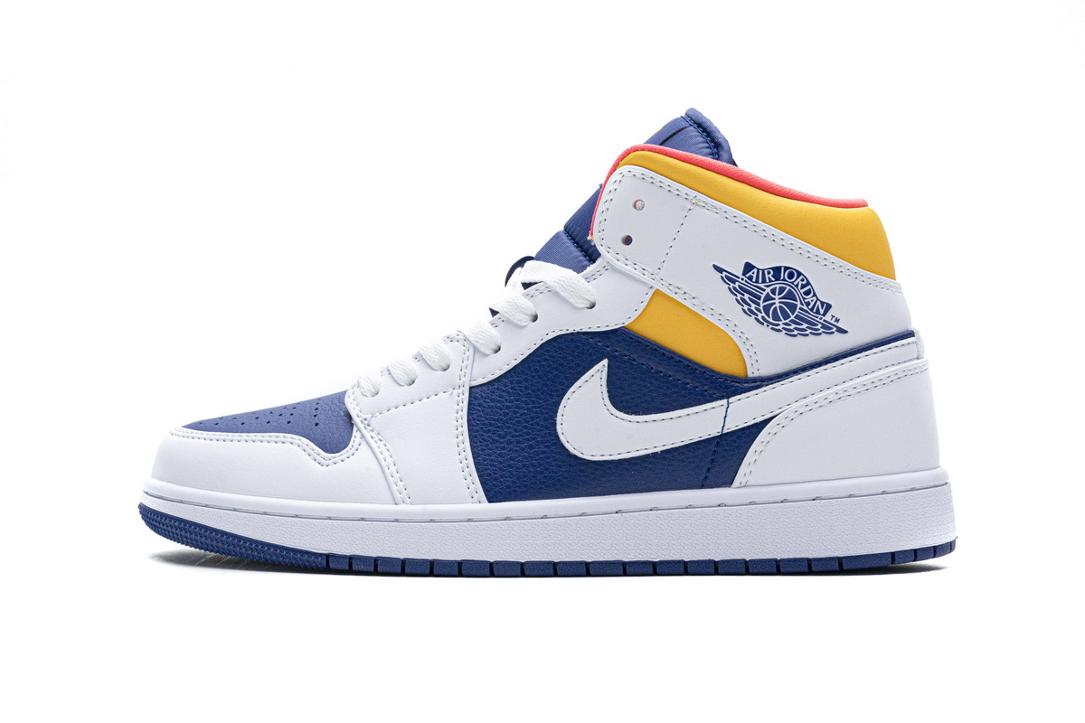 Jordan 1 Mid Royal Blue Laser Orange 554724-131