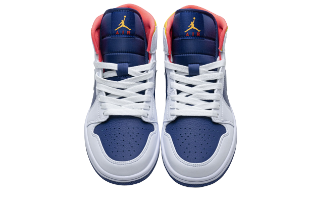 Jordan 1 Mid Royal Blue Laser Orange 554724-131