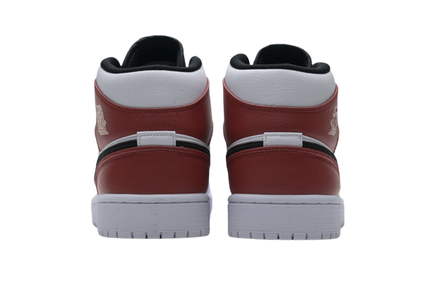 Jordan 1 Mid White Black Gym Red 554724-116