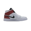 Jordan 1 Mid White Black Gym Red 554724-116