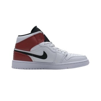 Jordan 1 Mid White Black Gym Red 554724-116