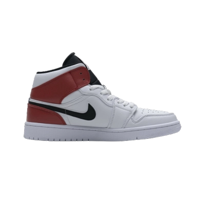 Jordan 1 Mid White Black Gym Red 554724-116
