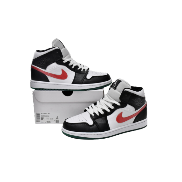 Jordan 1 Mid Alternate Swooshes Red Yellow BQ6472-063