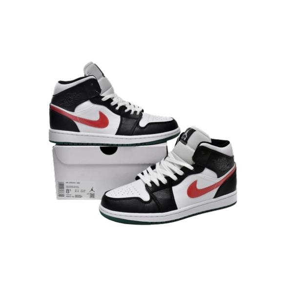 Jordan 1 Mid Alternate Swooshes Red Yellow BQ6472-063