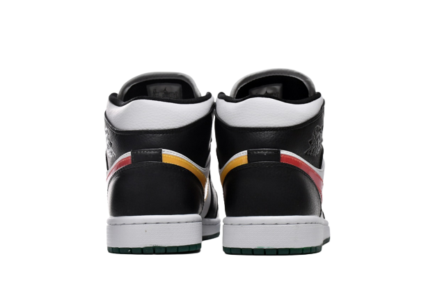 Jordan 1 Mid Alternate Swooshes Red Yellow BQ6472-063