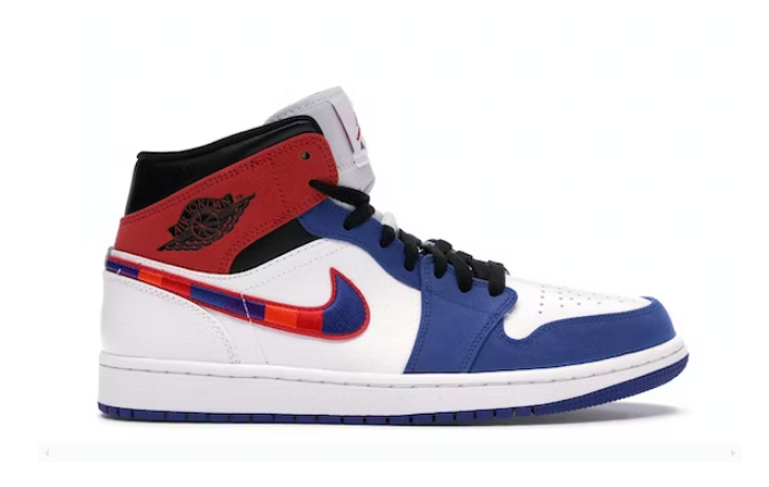 Jordan 1 Mid Multi-Color Swoosh 852542-146 