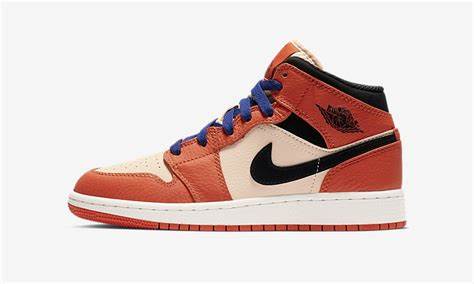 Jordan 1 Mid Team Orange Black  BQ6931-800