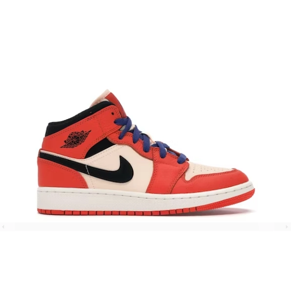Jordan 1 Mid Team Orange Black  BQ6931-800