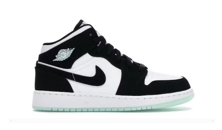 Jordan 1 Mid White Black Teal Tint BQ6931-103