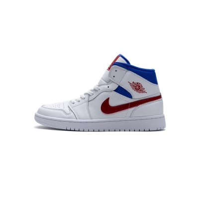 Jordan 1 Mid White Red Royal BQ6472-164