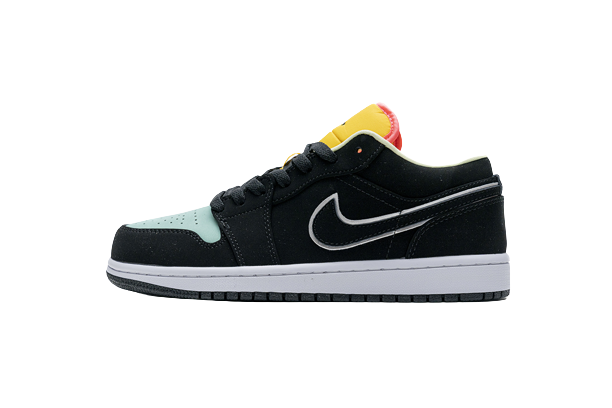 Jordan 1 Low Black Aurora Green Laser Orange CK3022-013