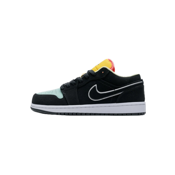 Jordan 1 Low Black Aurora Green Laser Orange CK3022-013