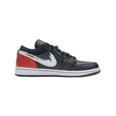 Jordan 1 Low Brushstroke Swoosh Black DA4659-001