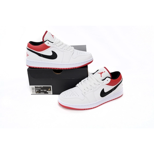 Jordan 1 Low White University Red Black 553558-118