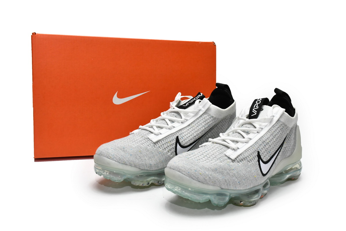 Nike Air VaporMax 2021 FK White Black Metallic Silver DH4084-100