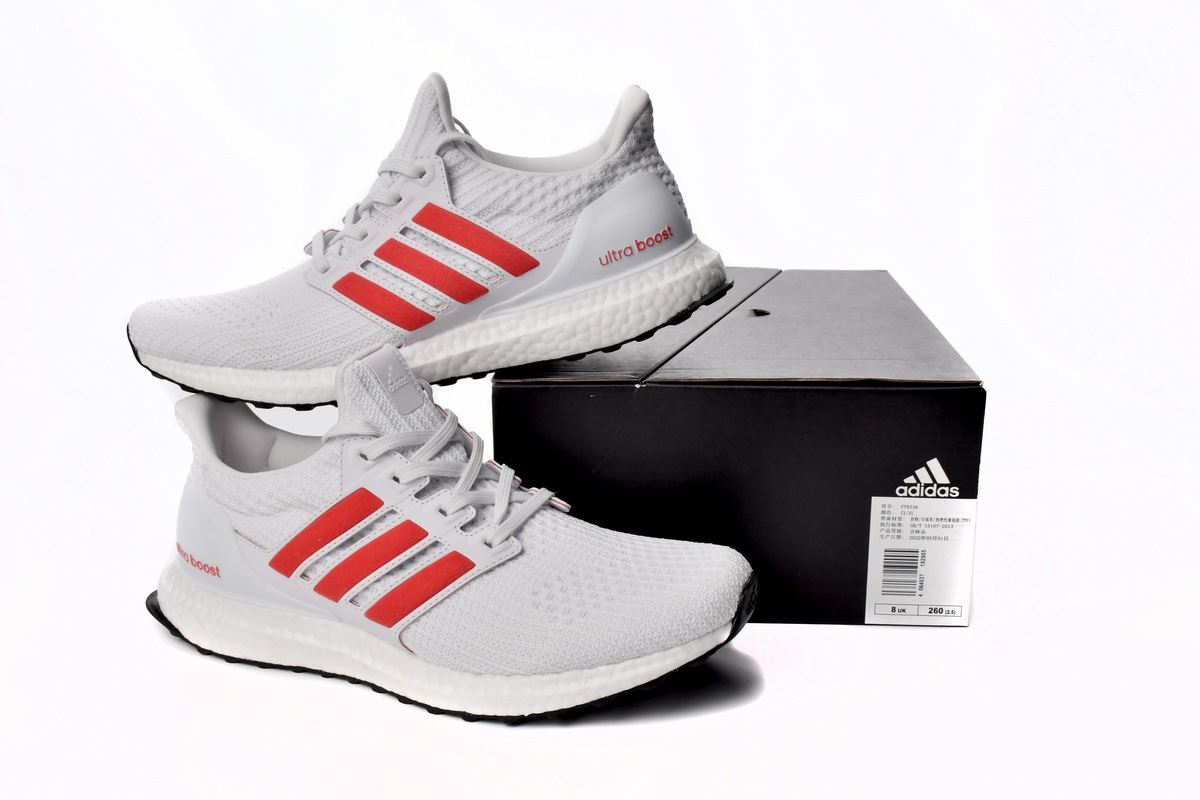 adidas UltraBoost 4.0 DNA White Scarlet FY9336