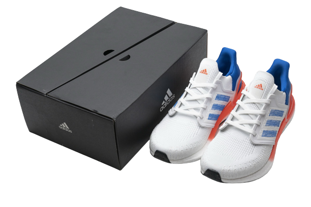 adidas Ultra Boost 20 White Orange Heel Pattern EG0699