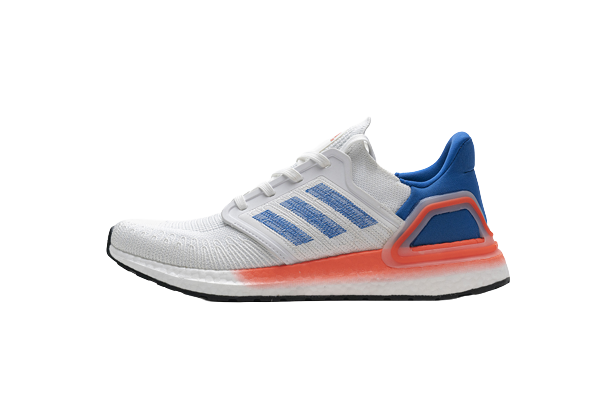 adidas Ultra Boost 20 White Orange Heel Pattern EG0699