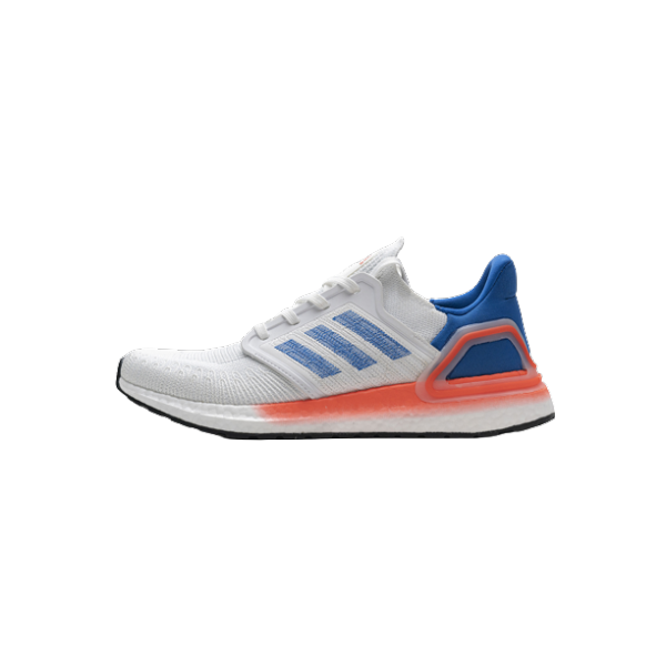 adidas Ultra Boost 20 White Orange Heel Pattern EG0699