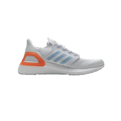 adidas Ultra Boost 20 White Sharp Blue True Orange EG0768