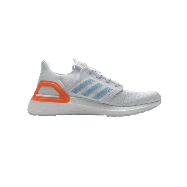adidas Ultra Boost 20 White Sharp Blue True Orange EG0768