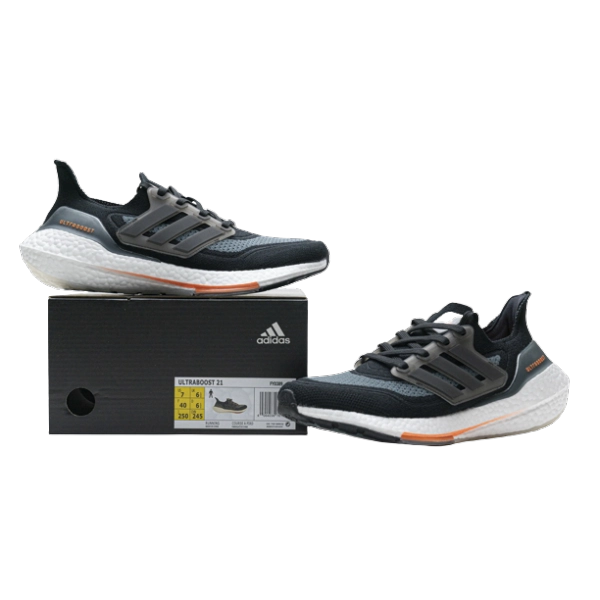 Adidas Ultra Boost 21 Black Blue Oxide Screaming Orange FY0389