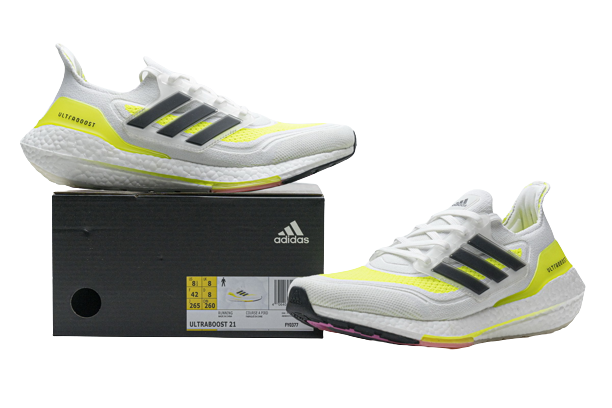 Adidas Ultra Boost 21 White Solar Yellow FY0377